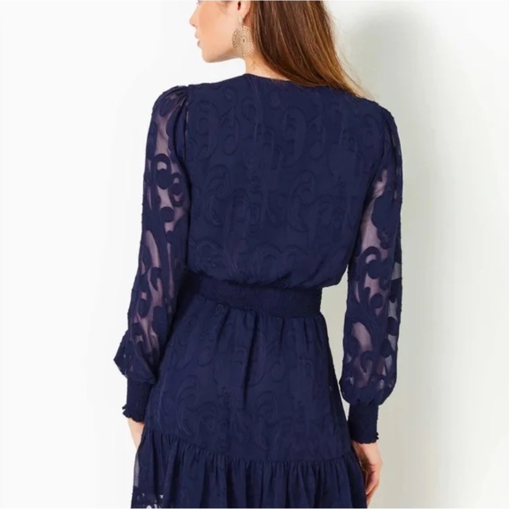 Lilly Pulitzer Deep Blue Long Sleeve Dress - Picture 2 of 5